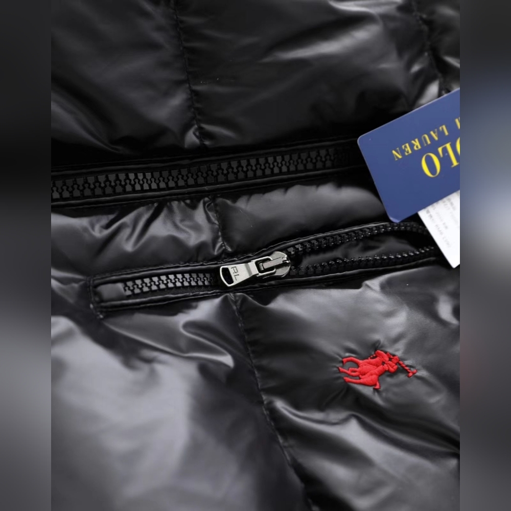 Polo Ralph Lauren Black Detachable Hood Puffer Jacket - Picture 5 of 8
